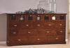 MOBILI-2G---MADIA-CREDENZA-IN-LEGNO-19-CASSETTI-TINTA-NOCE-L.180-P.40-H.90