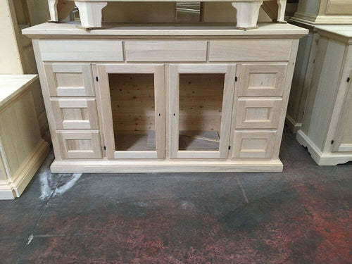 MOBILI-2G---MADIA-CREDENZA-IN-LEGNO-2-PORTE-9-CASSETTI-GREZZO-L.160-P.45-H.95