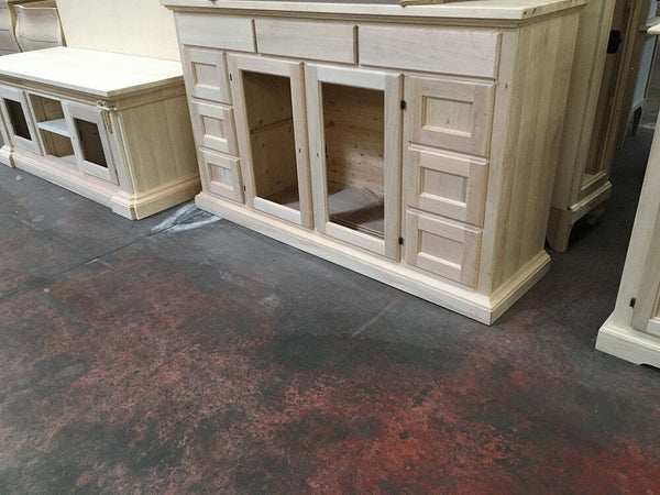 MOBILI-2G---MADIA-CREDENZA-IN-LEGNO-2-PORTE-9-CASSETTI-GREZZO-L.160-P.45-H.95