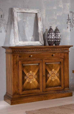 MOBILI-2G---MADIA-CREDENZA-IN-LEGNO-2-PORTE-BASSANO-INTARSIATA-L.151-P.54-H.122