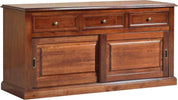 MOBILI-2G---MADIA-CREDENZA-IN-LEGNO-2-PORTE-SCORREVOLI-TINTA-NOCE-L.157-P.53-H.78