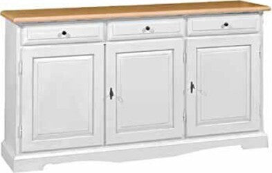 MOBILI-2G---MADIA-CREDENZA-IN-LEGNO-3-ANTE-BIANCO/NATURALE-156-P.42-H.85