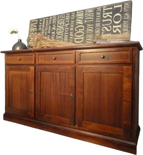 MOBILI-2G---MADIA-CREDENZA-IN-LEGNO-3-ANTE-FINITURA-NOCE-CHIARO-156-X-42-X-85