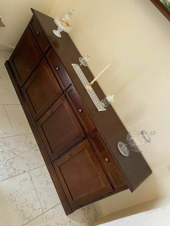 MOBILI-2G---Madia-Credenza-in-legno-4-porte-Tinta-Noce-205X42X86