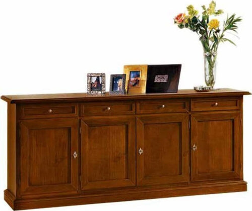 MOBILI-2G---Madia-Credenza-in-legno-4-porte-Tinta-Noce-205X42X86