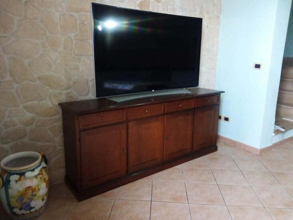 MOBILI-2G---Madia-Credenza-in-legno-4-porte-Tinta-Noce-205X42X86