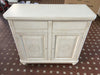 MOBILI-2G---MADIA-CREDENZA-IN-LEGNO-BIANCO-INVECCHIATO-E-DECORI-L.104-P.43-H.98