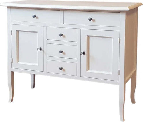 MOBILI-2G---MADIA-CREDENZA-IN-LEGNO-BIANCO-OPACO-100x40x85h