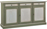 MOBILI-2G---MADIA-CREDENZA-IN-LEGNO-BICOLORE-CERATO-BIANCO/VERDE-L.156-P.42-H.85