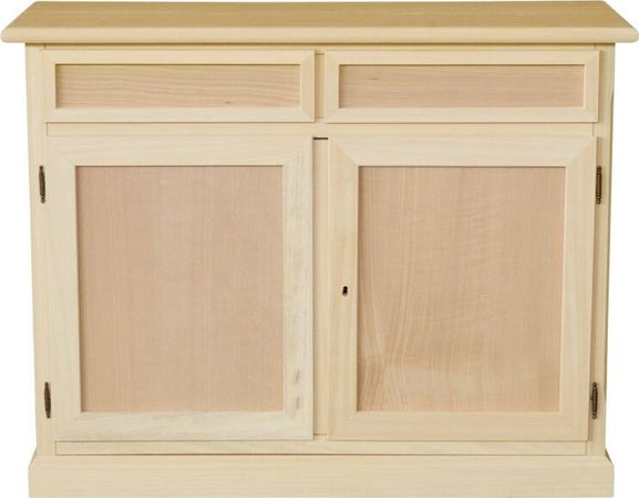 MOBILI-2G---MADIA-CREDENZA-IN-LEGNO-GREZZA-2-ANTE-2-CASSETTI-L.105-P.42-H.86