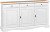 MOBILI-2G---MADIA-CREDENZA-IN-LEGNO-LACCATO-PENNELLATO-BIANCO-OPACO-L.156-P.42-H.85