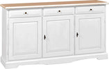 MOBILI-2G---MADIA-CREDENZA-IN-LEGNO-LACCATO-PENNELLATO-BIANCO-OPACO-L.156-P.42-H.85