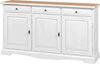MOBILI-2G---MADIA-CREDENZA-IN-LEGNO-LACCATO-PENNELLATO-BIANCO-OPACO-L.156-P.42-H.85