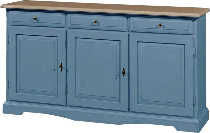 MOBILI-2G---MADIA-CREDENZA-IN-LEGNO-LACCATO-PENNELLATO-CARTA-DA-ZUCCHERO-L.156-P.42-H.85