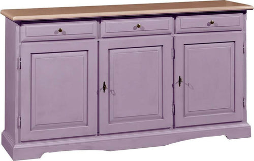 MOBILI-2G---MADIA-CREDENZA-IN-LEGNO-LACCATO-PENNELLATO-COLORE-LAVANDA-L.156-P.42-H.85