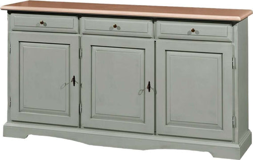 MOBILI-2G---MADIA-CREDENZA-IN-LEGNO-LACCATO-PENNELLATO-TORTORA-L.156-P.42-H.85