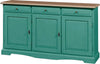 MOBILI-2G---MADIA-CREDENZA-IN-LEGNO-LACCATO-PENNELLATO-VERDE-L.156-P.42-H.85
