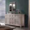MOBILI-2G---MADIA-CREDENZA-IN-LEGNO-MASSELLO-2-ANTE-5-CASSETTI-GRIGIO-L.166-P.45-H.86