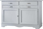 MOBILI-2G---MADIA-CREDENZA-IN-LEGNO-MASSELLO-2-ANTE-GRIGIO-OPACO-L.140-P.52-H.96