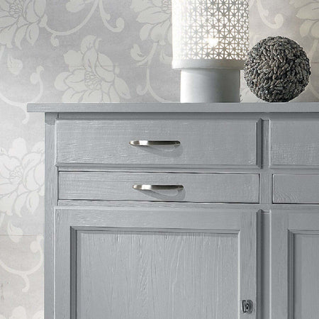 MOBILI-2G---MADIA-CREDENZA-IN-LEGNO-MASSELLO-2-ANTE-GRIGIO-OPACO-L.140-P.52-H.96