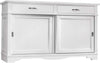 MOBILI-2G---MADIA-CREDENZA-IN-LEGNO-MASSELLO-2-ANTE-SCORREVOLI-2-CASSETTI-BIANCO-L.160-P.50-H.95