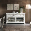 MOBILI-2G---MADIA-CREDENZA-IN-LEGNO-MASSELLO-2-ANTE-SCORREVOLI-BIANCO-OPACO-L.160-P.45-H.86