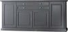 MOBILI-2G---MADIA-CREDENZA-IN-LEGNO-MASSELLO-4-ANTE-GRIGIO-OPACO-L.245-P.52-H.110