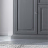 MOBILI-2G---MADIA-CREDENZA-IN-LEGNO-MASSELLO-4-ANTE-GRIGIO-OPACO-L.245-P.52-H.110