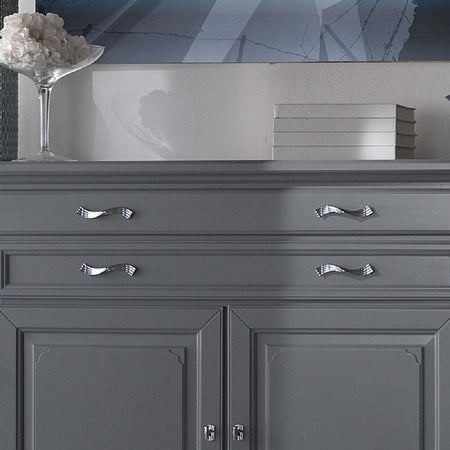 MOBILI-2G---MADIA-CREDENZA-IN-LEGNO-MASSELLO-4-ANTE-GRIGIO-OPACO-L.245-P.52-H.110