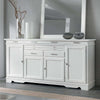 MOBILI-2G---MADIA-CREDENZA-IN-LEGNO-MASSELLO-4-PORTE-LACCATO-BIANCO-L.222-P.52-H.108