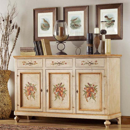 MOBILI-2G---MADIA-CREDENZA-in-legno-provenzale-laccata-a-mano-3-porte-160x50X102