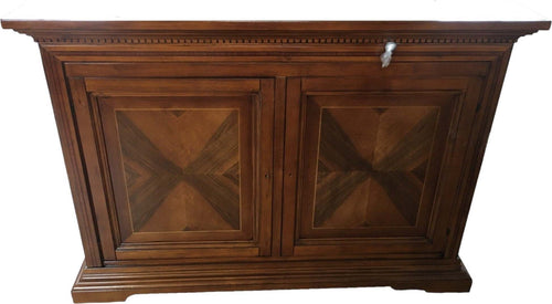 MOBILI-2G---MADIA-CREDENZA-LEGNO-2-ANTE-2-NOCE-BASSANO-L.160-P.53-H.-115