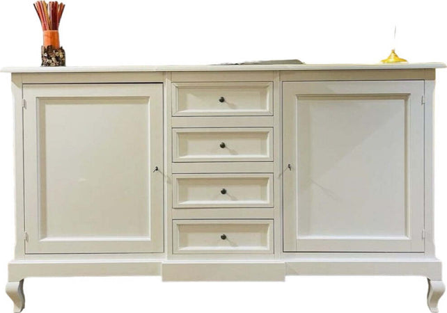MOBILI-2G---Madia-Credenza-legno-2-Porte-4-Cassetti-bianco-201-x-52-H-113