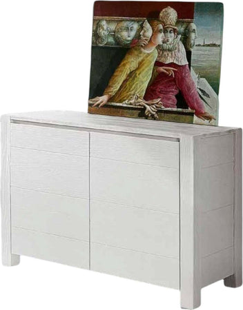 MOBILI-2G---MADIA-CREDENZA-LEGNO-ABETE-BIANCO-SPAZZOLATO-125x50-H.84