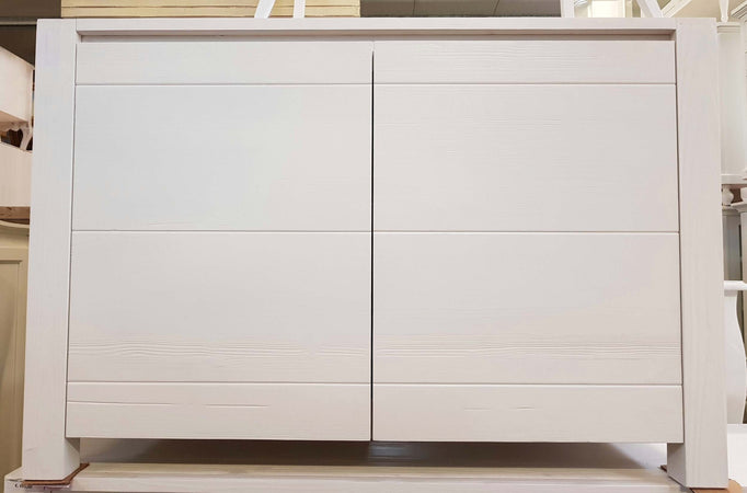 MOBILI-2G---MADIA-CREDENZA-LEGNO-ABETE-BIANCO-SPAZZOLATO-125x50-H.84