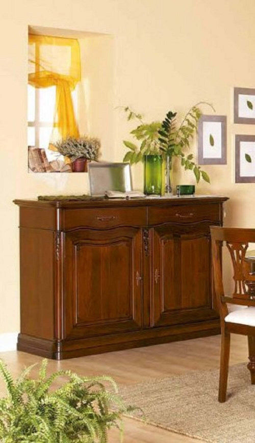 MOBILI-2G---MADIA-CREDENZA-LEGNO-FREGI-TINTA-NOCE-154x52x104