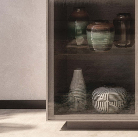 MOBILI-2G---MADIA-CREDENZA-MODERNA-IN-LEGNO-MASSELLO-4-ANTE-GRIGIO-PERLA-240X48X88