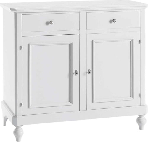 MOBILI-2G---MADIA-CREDENZA-NAPOLETANA-2-ANTE-LACCATO-BIANCO-SPORCO-L-112-P-49-H-98