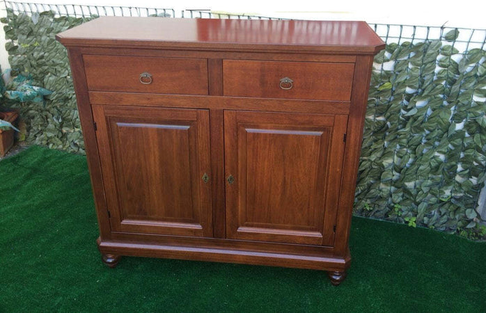 MOBILI-2G---MADIA-CREDENZA-NAPOLETANA-IN-LEGNO-2-ANTE-TINTA-NOCE-104X43X98
