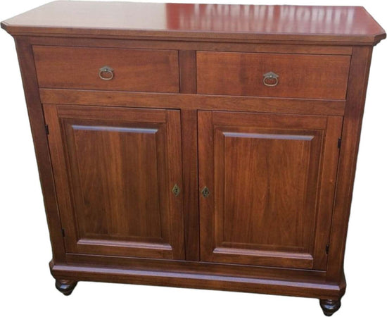 MOBILI-2G---MADIA-CREDENZA-NAPOLETANA-IN-LEGNO-2-ANTE-TINTA-NOCE-104X43X98
