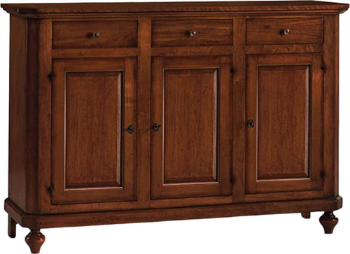 MOBILI-2G---MADIA-CREDENZA-NAPOLETANA-IN-LEGNO-3-ANTE-TINTA-NOCE-150X43X98