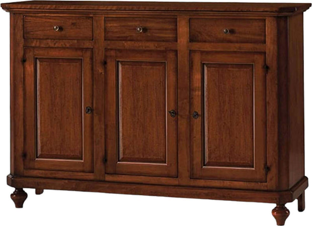 MOBILI-2G---MADIA-CREDENZA-NAPOLETANA-IN-LEGNO-3-ANTE-TINTA-NOCE-150X43X98
