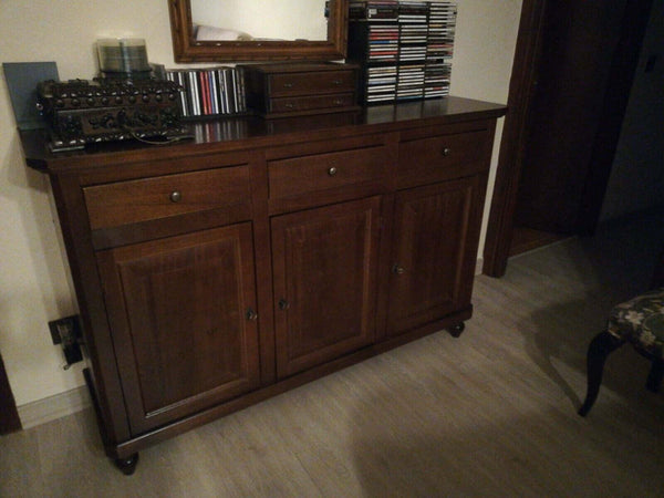 MOBILI-2G---MADIA-CREDENZA-NAPOLETANA-IN-LEGNO-3-ANTE-TINTA-NOCE-150X43X98