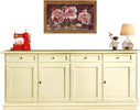 MOBILI-2G---MADIA-CREDENZA-SHABBY-CHIC-IN-LEGNO-4-PORTE-AVORIO-205x42x85