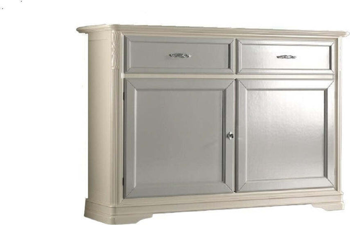 MOBILI-2G---MADIA-CREDENZA-SHABBY-IN-LEGNO-MASSELLO-2-PORTE-BIANCO-L.150-P.51-H.105