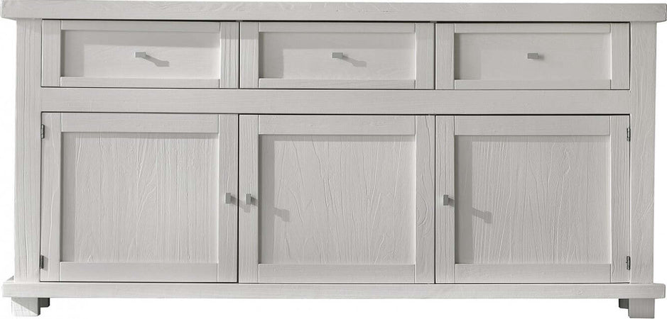 MOBILI-2G---MADIA-CREDENZA-SHABBY-IN-LEGNO-MASSELLO-3-PORTE-BIANCO-OPACO-L.180-P.45-H.86