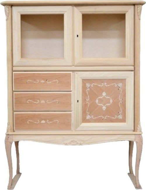 MOBILI-2G---MOBILE-BAR-VETRINA-CLASSICA-IN-LEGNO-GREZZO-L.111-P.44-H.145
