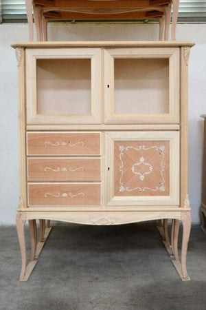 MOBILI-2G---MOBILE-BAR-VETRINA-CLASSICA-IN-LEGNO-GREZZO-L.111-P.44-H.145