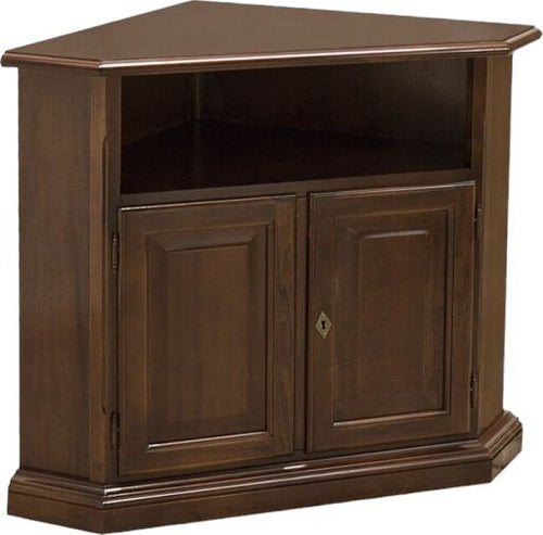 MOBILI-2G---Mobile-porta-tv-angolo-classico-2-Ante-Legno-tinta-noce-100X63X80