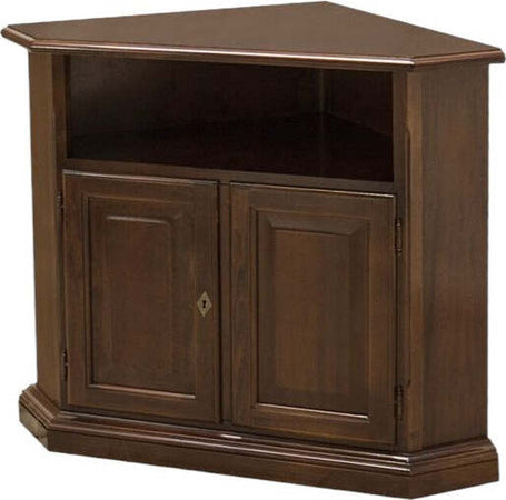 MOBILI-2G---Mobile-porta-tv-angolo-classico-2-Ante-Legno-tinta-noce-100X63X80